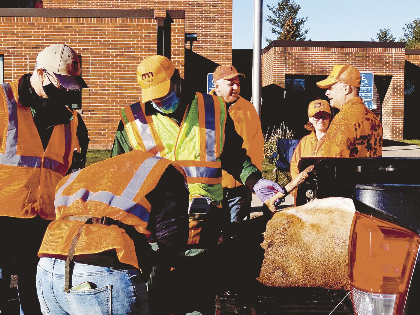 Chronic wasting disease testing site at the Pine City Armory